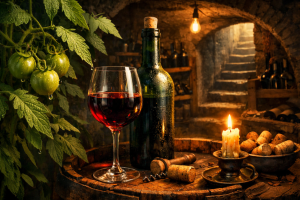 A Tomato Leaf, A Basement, And The Way Wine Remembers